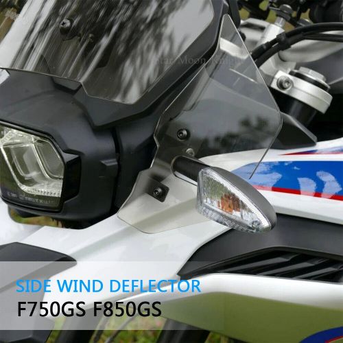 Smoky windshield side panels front wind deflector for bmw f750gs f850gs 2018-up