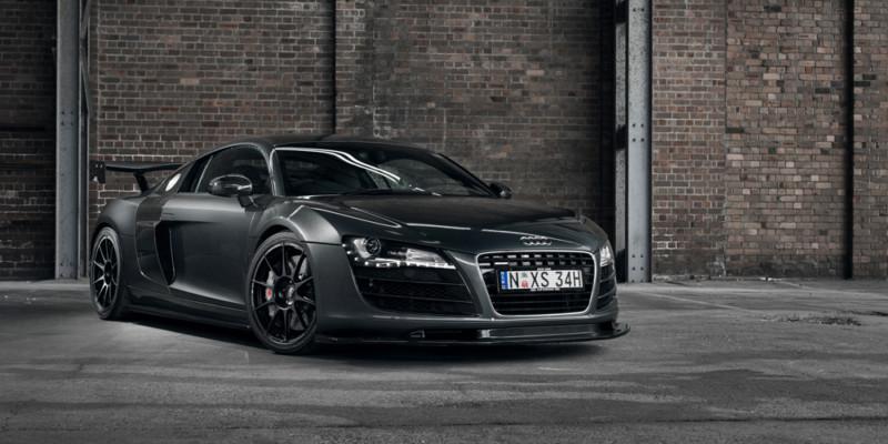 Audi r8 on black wheels hd poster super car print multiple sizes available