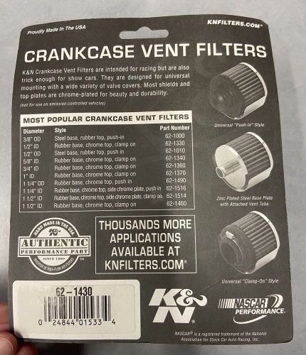 K&amp;n performance parts vent air filter / breather 62-1430