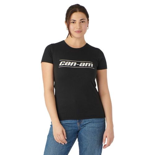 Can-am new oem, women&#039;s medium cotton polyester signature t-shirt,