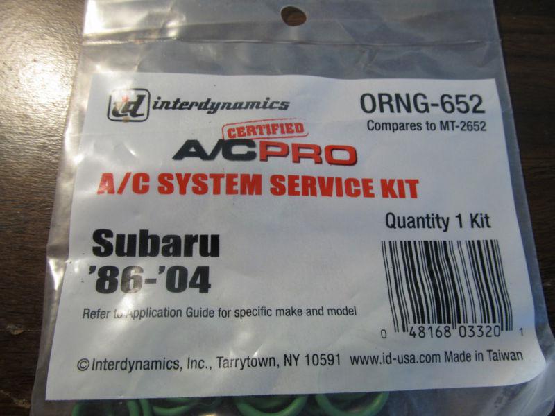 A/c service kit - suburu '86 to '04 - interchanges with mt2652