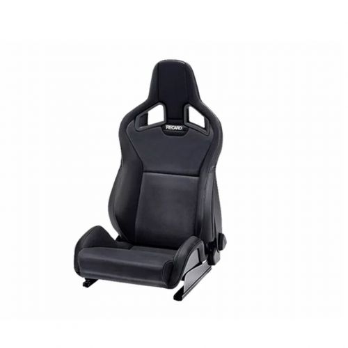 Recaro sportster cs black leather w/ silver logo right / passenger side seat