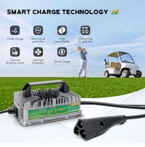 15 amp ezgo rxv &amp; txt battery charger for 48 volt golf carts with lead batteries