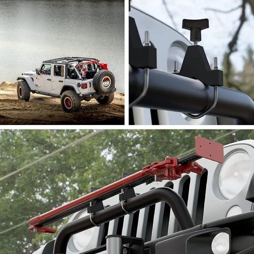 High lift universal mount tube adjustable jack tube bracket for jeep wrangler