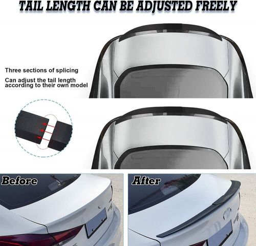 For tesla model 3 carbon fiber adjustable rear trunk spoiler lip roof tail wing