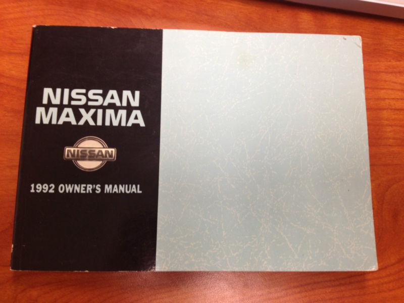 1992 nissan maxima owner's manual