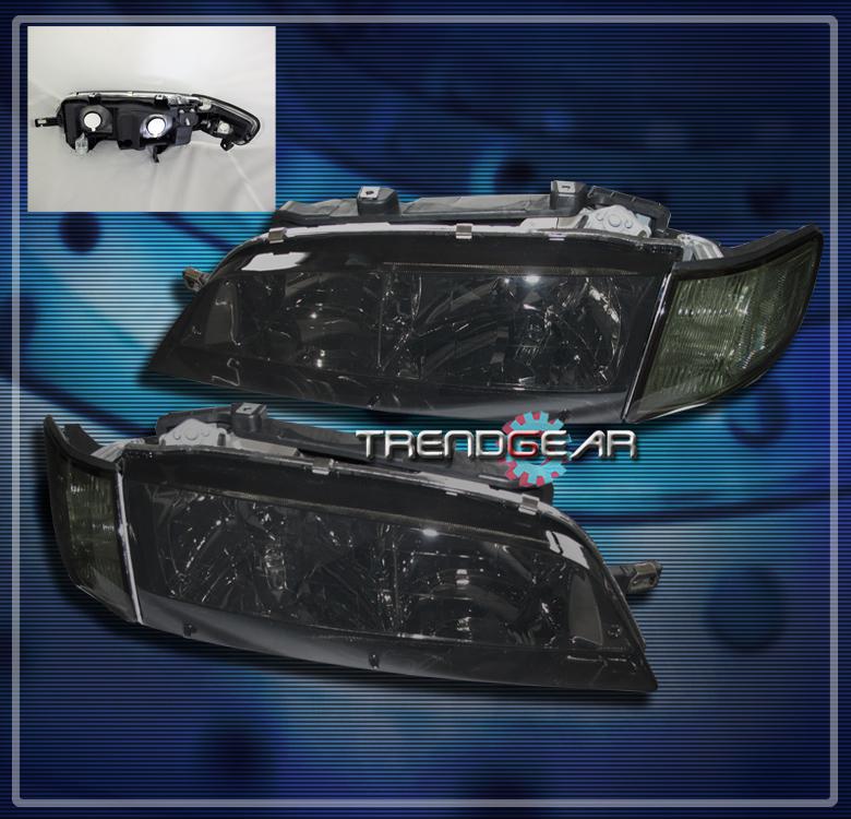 94-97 honda accord crystal headlights lamps jdm smoke 95 96 dx ex lx 2dr/4dr/5dr