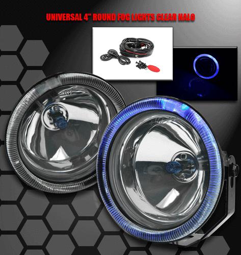 Universal 4" bumper halo drl fog lights lamps nissan pontiac scion subaru toyota