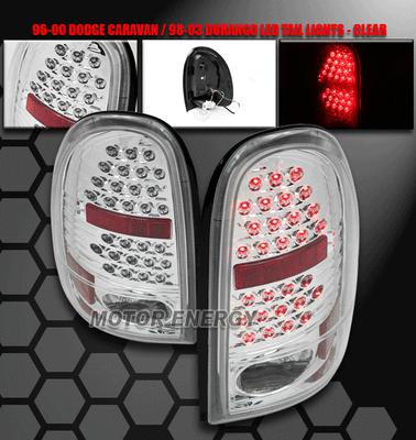 1996-2000 grand caravan/town country/voyager/durango led tail brake light chrome