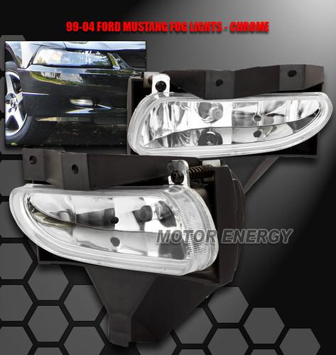 1999-2004 ford mustang bumper fog light lamp clear lens 2000 2001 2002 2003 base