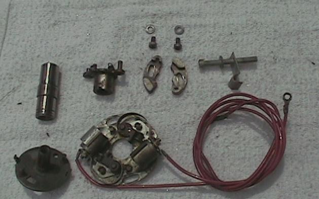 (j1) 1966 bsa a65l advance timing plate with points & condensor