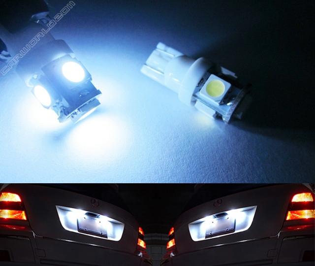 2x hid white 360°5-smd 194 168 2825 led bulbs for license plate light bulbs b05