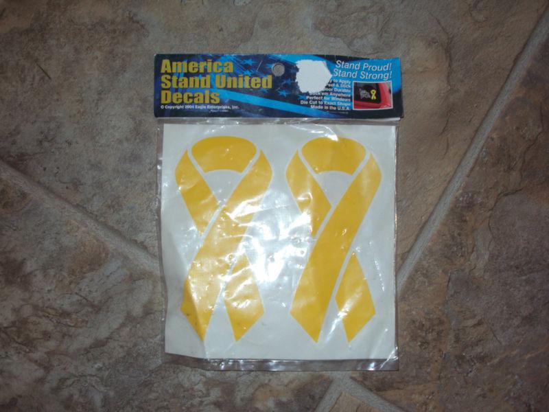 Yellow ribbon auto decal 5 x 2