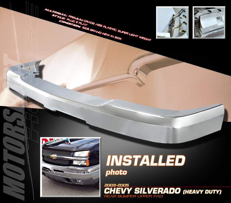 03-26 chevy silverado 2500 3500 hd heavy duty all chromed upper bumper pad set