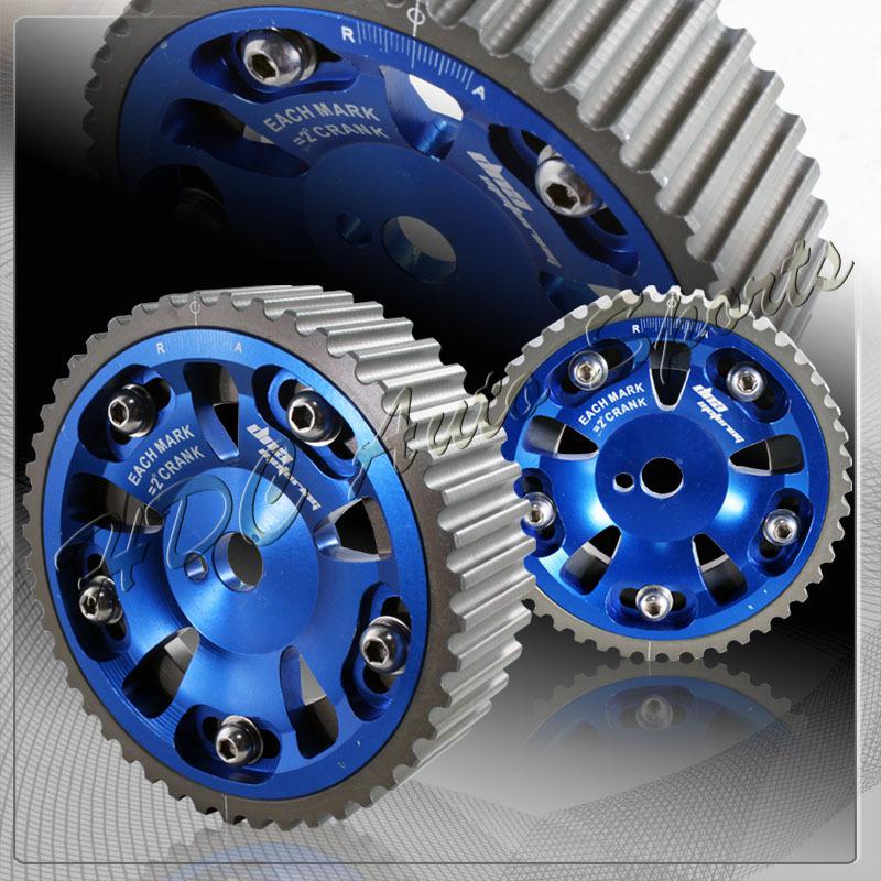1993-2001 mitsubishi mirage ls/es 4g93 dohc anodized aluminum cam gear - blue