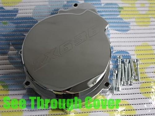 Billet engine stator cover for kawasaki zx6r 636 2003-2004 chrome left side 