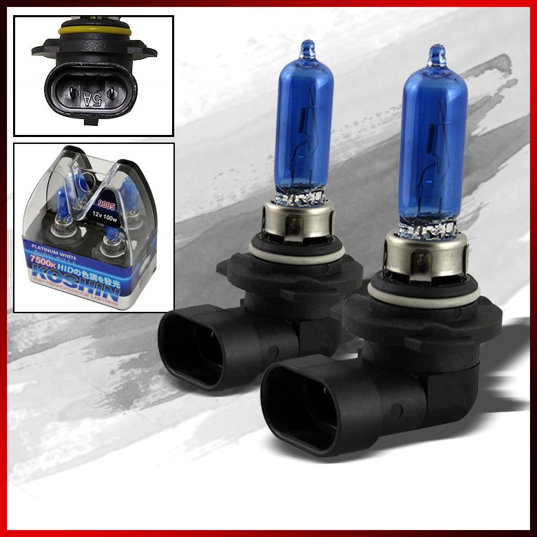 7500k platinum white 12v 9005 hb3 fog headlights automotive halogen bulbs pair