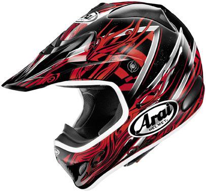 New arai vx-pro-3 offroad/motocross adult helmet, brisk red, small/sm