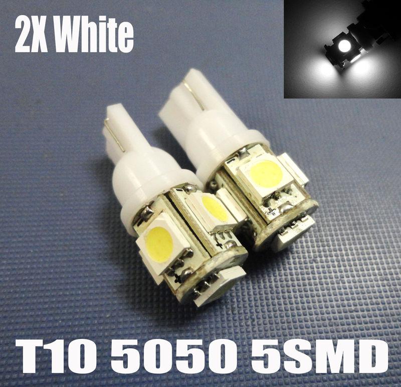 2x super white 5-smd led t10 194na 2821 w5w vehicle number-plate lamp bulbs #o6