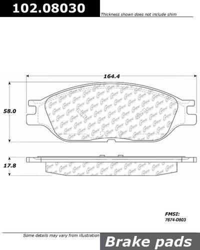 Centric 102.08030 brake pad or shoe, front-c-tek metallic brake pads