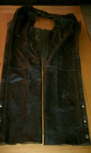 Harley davidson rare - billings - distressed leather chaps - mens - extra large!