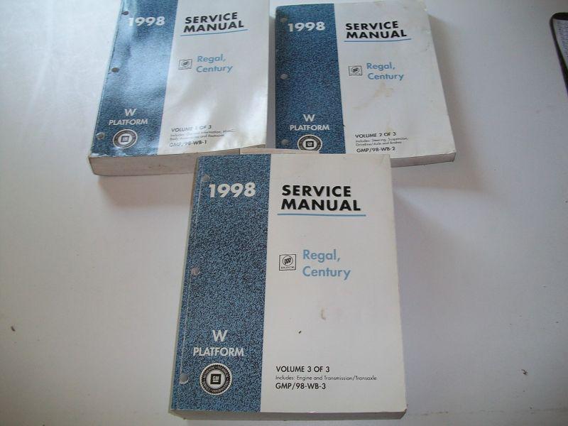 1998 buick regal\century factory issue service manuals