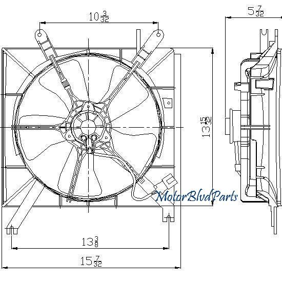 90-93 honda accord tyc replacement radiator cooling fan assembly 600040