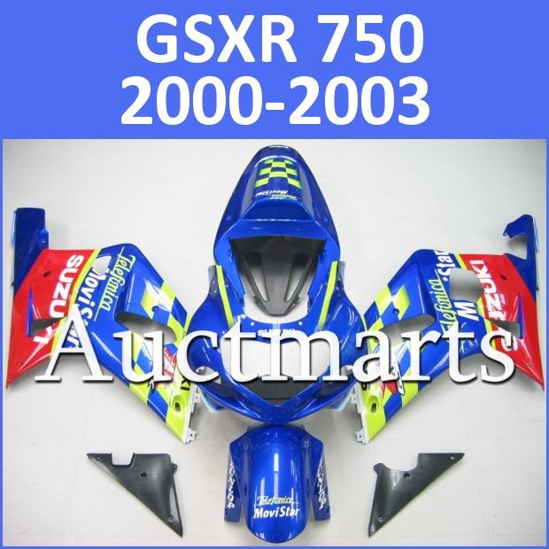 Fit suzuki 00 01 02 03 gsxr 750 gsx-r750 2000 2001 2002 2003 fairing k1 b39 d13