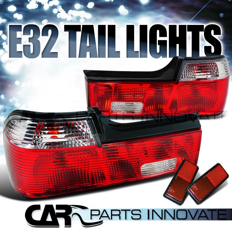 Bmw 88-94 e32 7-series 735i 750il 740i tail lights rear brake lamp red clear