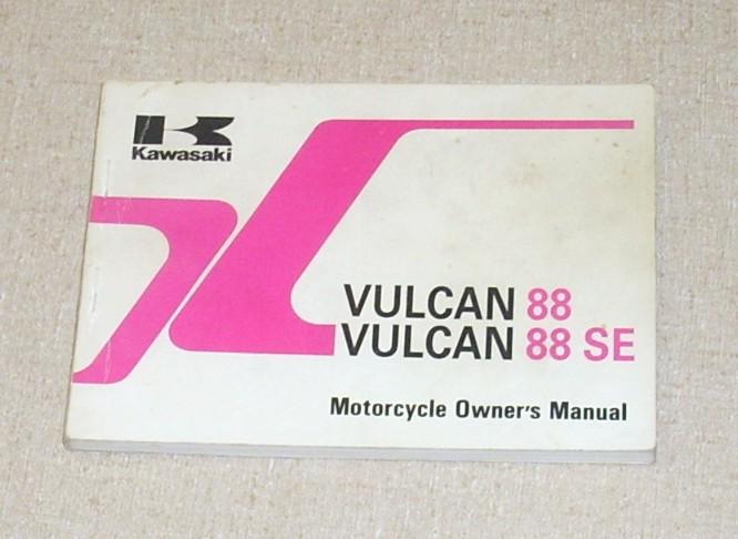 Kawasaki  vn1500 vulcan 88 owners manual 1988