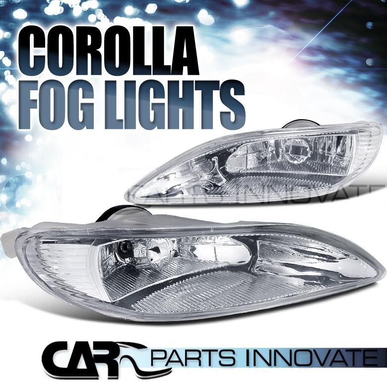 2002-2003 toyota camry solara clear fog lights driving bumper lamp