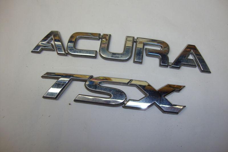 Acura tsx chrome trunk emblems oem