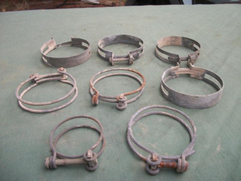 Used old school  original mercury oem clamps assortment  for parts read ad