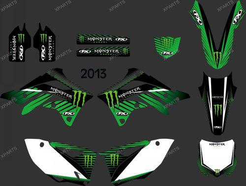 Team graphics & backgrounds decals stickers fit for kawasaki kx450f kxf450 2013