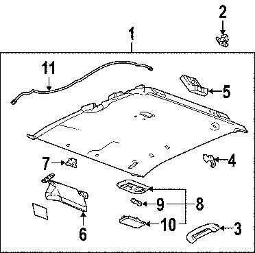 Gmc 15114482 genuine oem factory original sunvisor