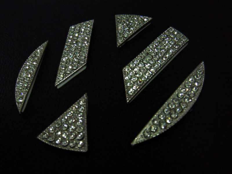 Diamond bling rhinestone rear emblem sticker trunk lid badge for vw passat cc