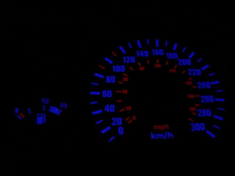 Bmw e30 non-m3 82-94 custom plasma glow cluster dashboard gauges dial 300 kmh wb