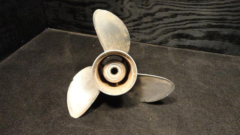 Used johnson/evinrude stainless steel propeller 13x19 outboard boat prop p667