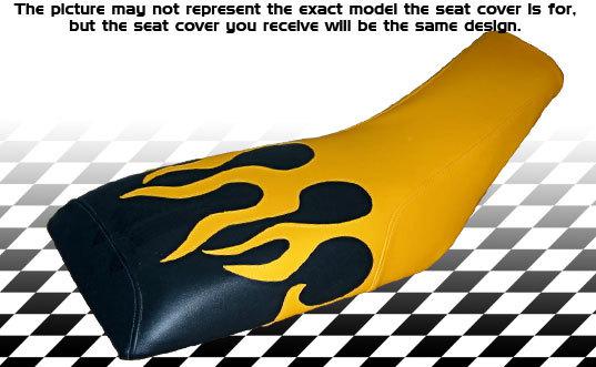 Honda trx 400ex yellow flame motoghg seat cover#ghg16457scptbk16556