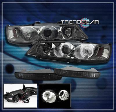 96 97 honda accord halo projector head lights+bumper signal lamps smoke dx ex lx