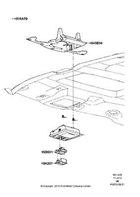 Bb5z78519a70ba console assy overhead 13 taurus