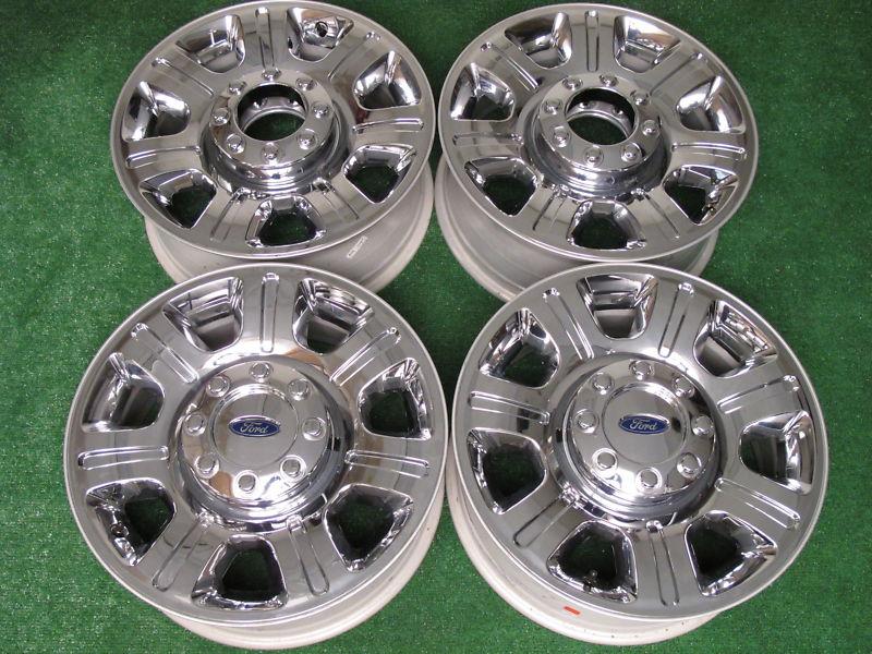 20" of wildly blinding chromed shine! new 2013 oem ford f-250 f-350 wheels 