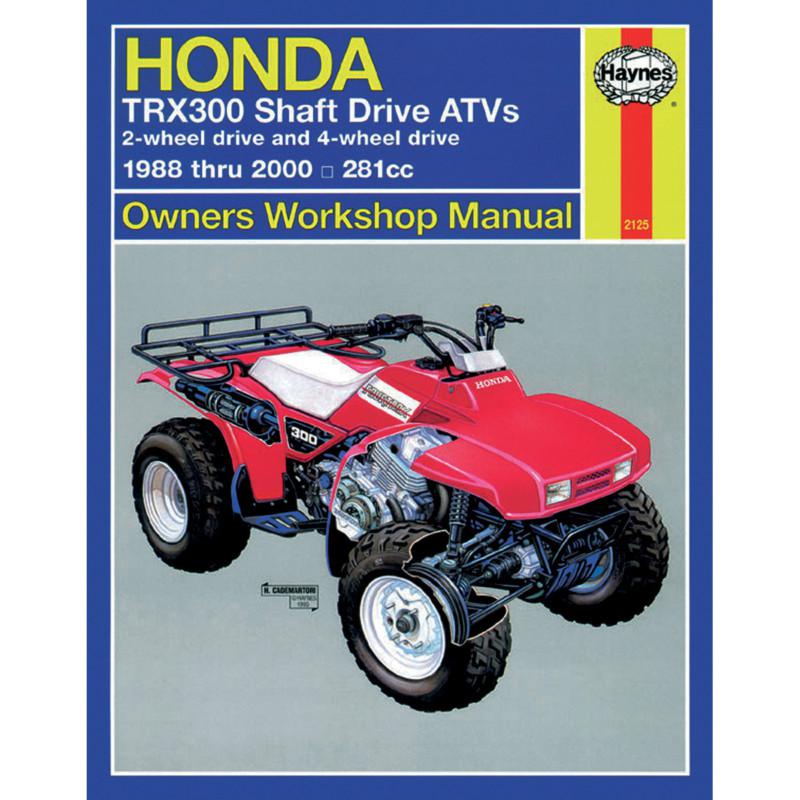 Haynes 2125 repair service manual honda trx300 2/4wd 1988-2000