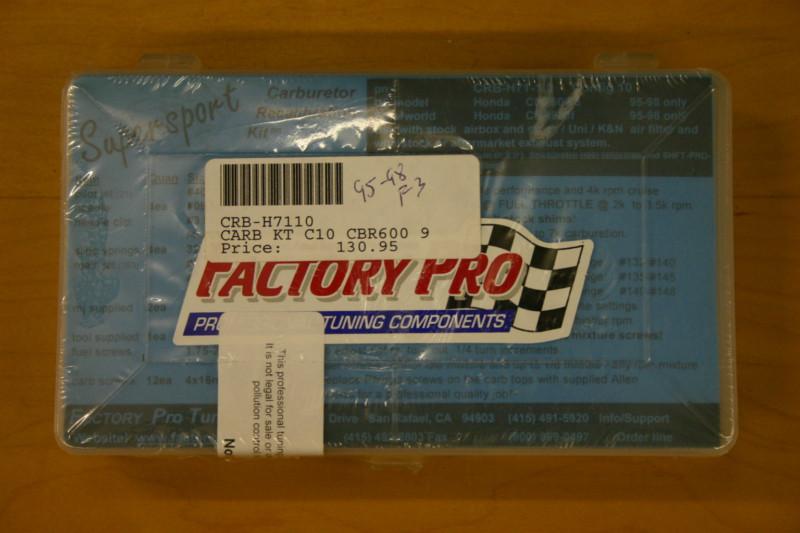 New factory pro honda carb kit configuration #10 cbr600 f3 1995-1998 crb-h71-1.0