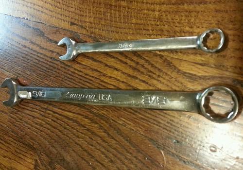 Snap on 9/16" & 3/8" combo wrench