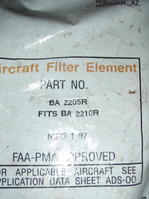 Aircraft air filter 