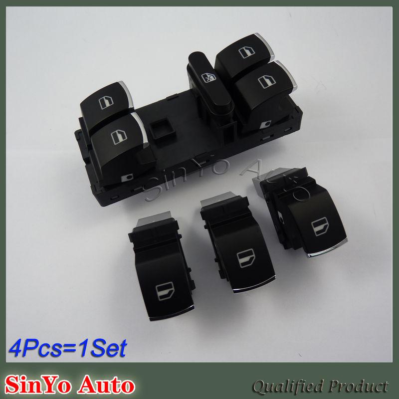 New chrome panel lock window switch fit for passat  b6 golf jetta mk5 mk6 