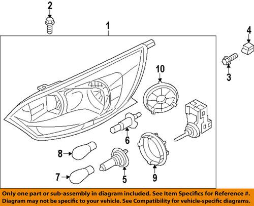 Kia oem 921730u000 headlamp-headlamp assembly clip