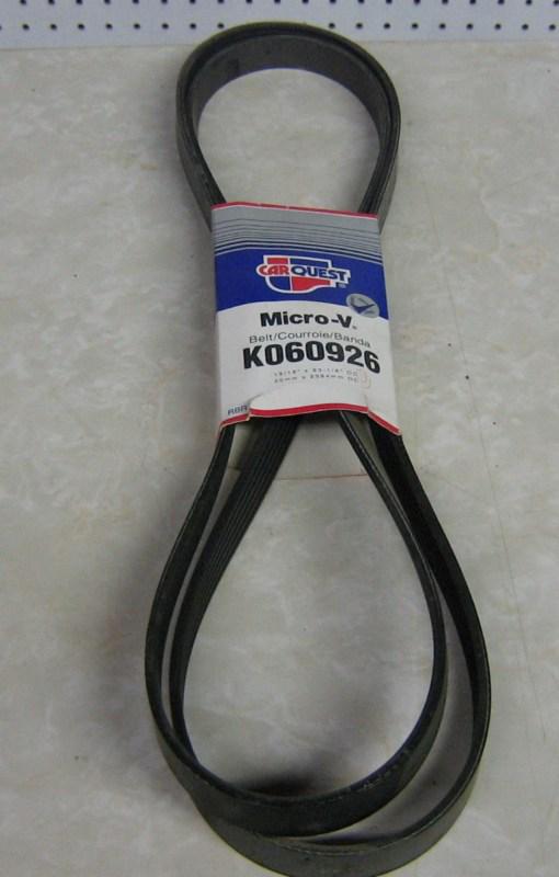 Carquest k060926 serpentine belt- hyundai 2.0l, land rover 4.4l, pontiac 3.8l