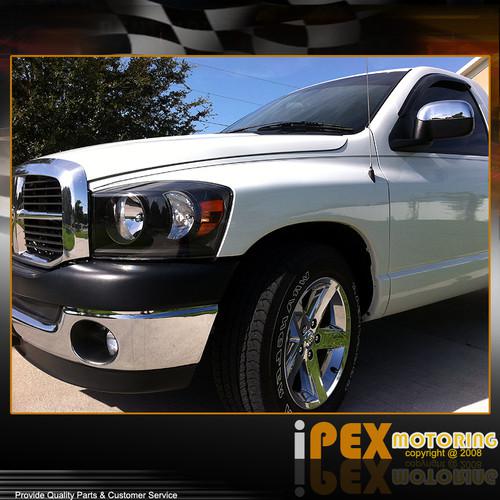 Plug n play: 2006 - 2008 dodge ram black euro headlights head lamp